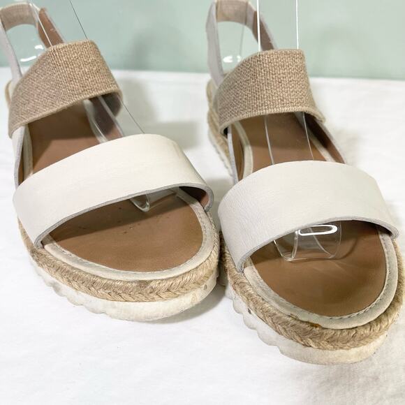Aquatalia Womens Off White Annalise Alice Espadrille Slingback Sandals Size 5M - Picture 7 of 8
